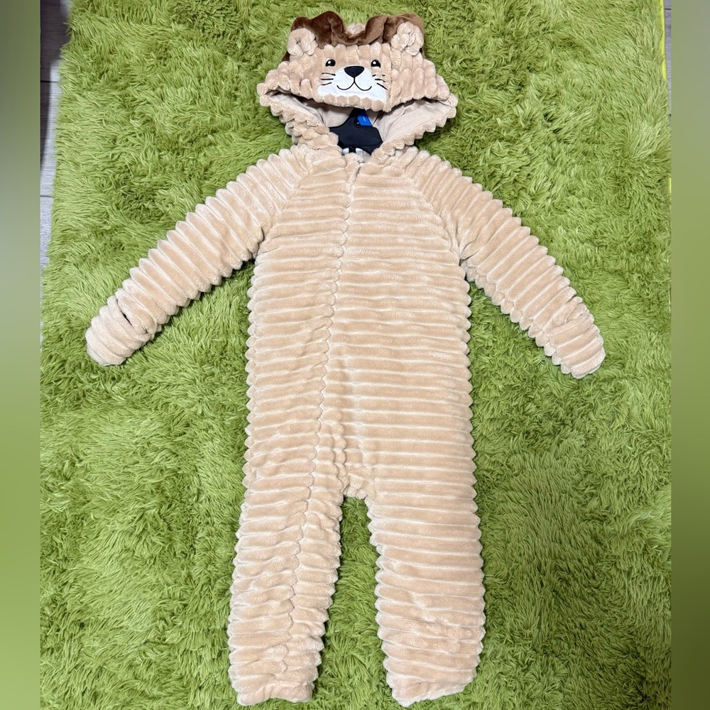Koala Kids Tan Lion Hooded Footie